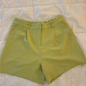 Abercrombie & Fitch Light Green High Waist Shorts
